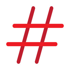Hashtag Vector Flat Icon Design