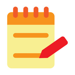 Notepad Vector Flat Icon Design