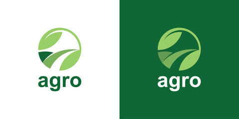 logo design agriculture and circle,nature,design creative,elegant.