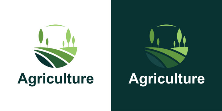 plantation logo design, agriculture, farm, logo design template, icon, vector, symbol, idea, inspiration.