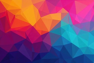 Obraz premium Geometric shapes, vibrant color gradients, modern design, illustration, simple, colorful
