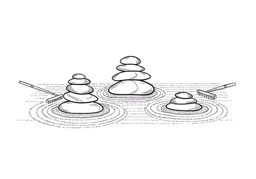 Zen Sand Garden clip art preview