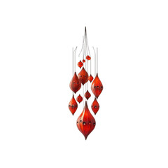 Elegant Red Glass Pendant Lamp Cluster - Modern Interior Lighting Design