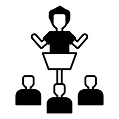 Male Choir Conductor black icon