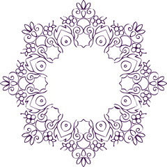 Beautiful flower art and mandala vector design