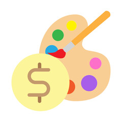 Art Investment Vector Flat Icon Design