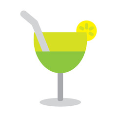 Margarita Glass Vector Flat Icon Design