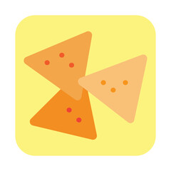 Tortilla Chips Vector Flat Icon Design