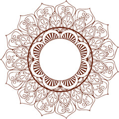 Beautiful flower art and mandala vector design