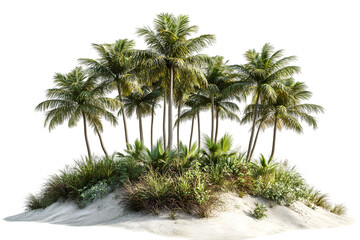 Fototapeta premium Tropical island with palm trees