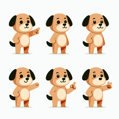 set vektor dog character for animation 