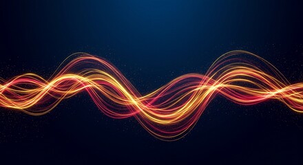 Abstract Flowing Light Streaks with Dynamic Energy and Movement
