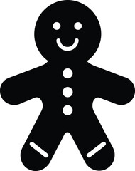 gingerbread man icon vector illustration