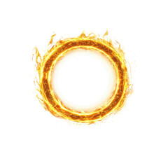 Fiery Ring of Fire Abstract Background