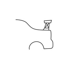 Car spoiler icon. Car modification icon in outline style.