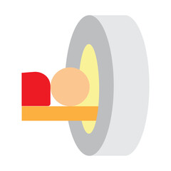 CT Scanner Vector Flat Icon Design