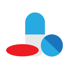 Pill Vector Flat Icon Design