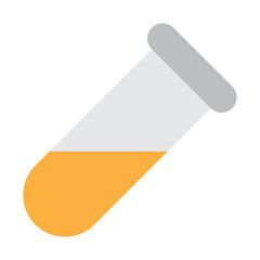 Test Tube Vector Flat Icon Design