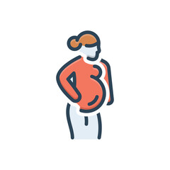 Color illustration icon for labor