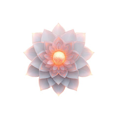 Fototapeta premium Illuminated 3D Lotus Flower Serenity and Inner Peace