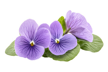 Obraz premium a group of purple flowers with green leaves