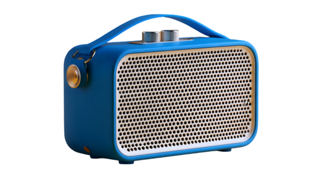 Blue portable speaker audio device
