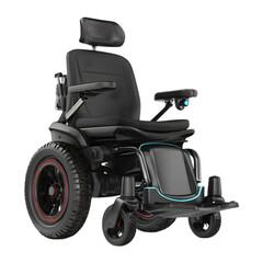 Modern Black Electric Wheelchair Mobility Device