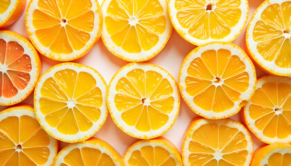 Sliced Citrus Fruits Pattern Refreshing Orange Slices