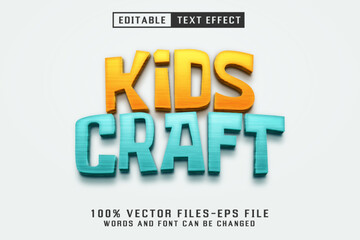 Kids Craft Cartoon Text - Editable Text Effect