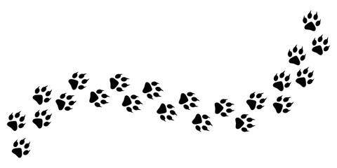 Dog footprints. Simple style