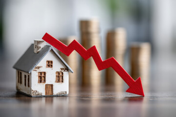 Housing market trends with falling mortgage rates and home prices due to deflation, reduced borrowing costs, and recession impacts