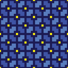 Thai pixel pattern. Abstract seamless pattern. Simple modern background. Repeat geometric design.