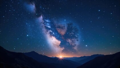 Fototapeta premium Night sky, stars forming a zodiac constellation Celestial, astrological, cosmic, mystical , universe, twinkly, space