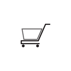 shopping trolley logo and vector template