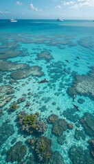 Obraz premium Celebrating World Ocean Day with vibrant marine life and blue seas