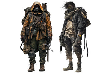 Obraz premium Post-Apocalyptic Survivor Outfit Design Concepts