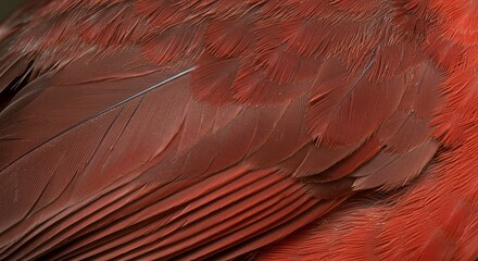 Crimson Cardinal Feathers: A Detailed Close-Up
