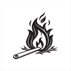 Flame Fire Silhouette Icon Clipart