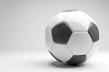 Studio shot of a pristine white football against a seamless white backdrop , studio shot, sporting