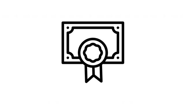 certifications minimalist stroke animation