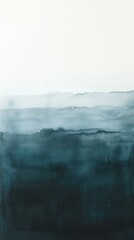 Obraz premium Abstract Landscape: Gradient Blue Hues Evoking Tranquility and Depth in Artistic Impression