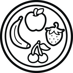 vector illustration of an apple