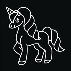 vector illustration of a pony