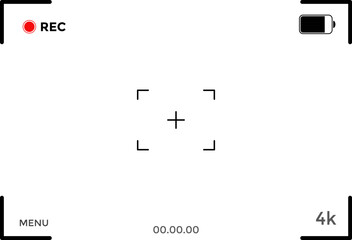camera viewfinder overlay screen. recording play screen, full hd format. digital display interface. Camera viewfinder
