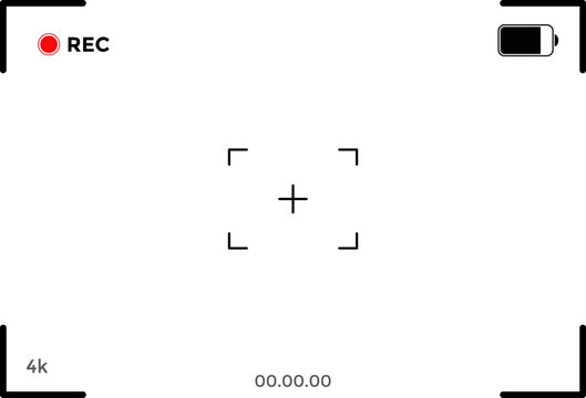 camera viewfinder overlay screen. recording play screen, full hd format. digital display interface. Camera viewfinder
