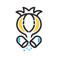 Vector multi color icon for Opioids