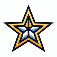 Star logo gold icon on white background.