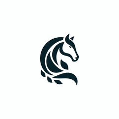 Fototapeta premium Natural horse logo