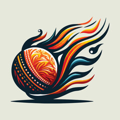 Obraz premium Dynamic Cricket Logo Design – Modern Sports Emblem for Teams, Tournaments & Merchandise