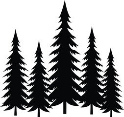 Naklejka premium vector silhouettes of trees
